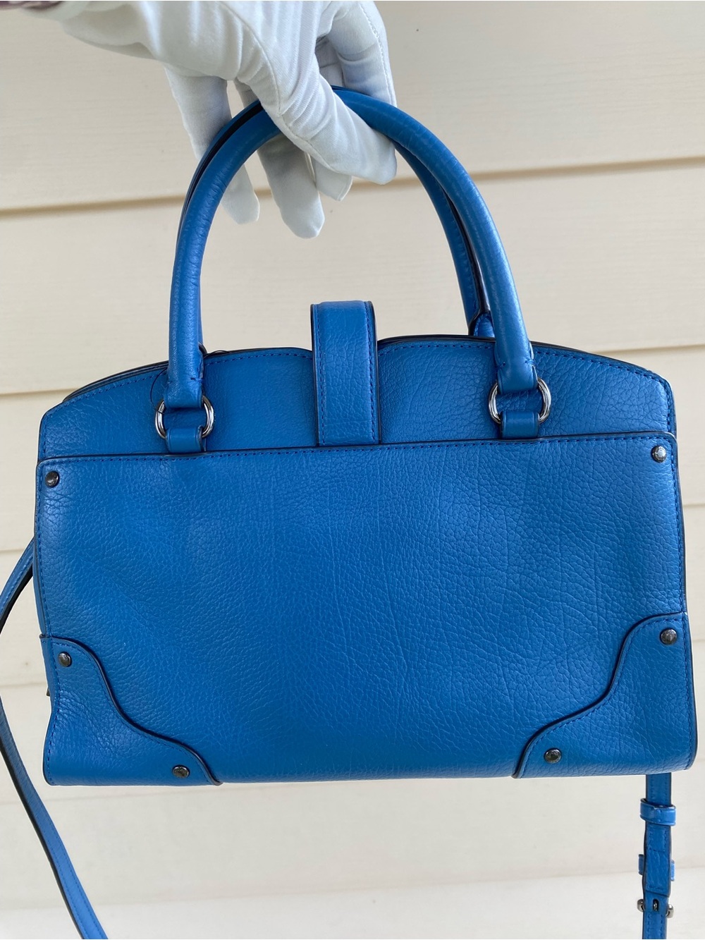 Coach 37779 Small Mercer 24 Cobalt Blue Triple Compartment Crossbody w/Turn Lock - Picture 9 of 16